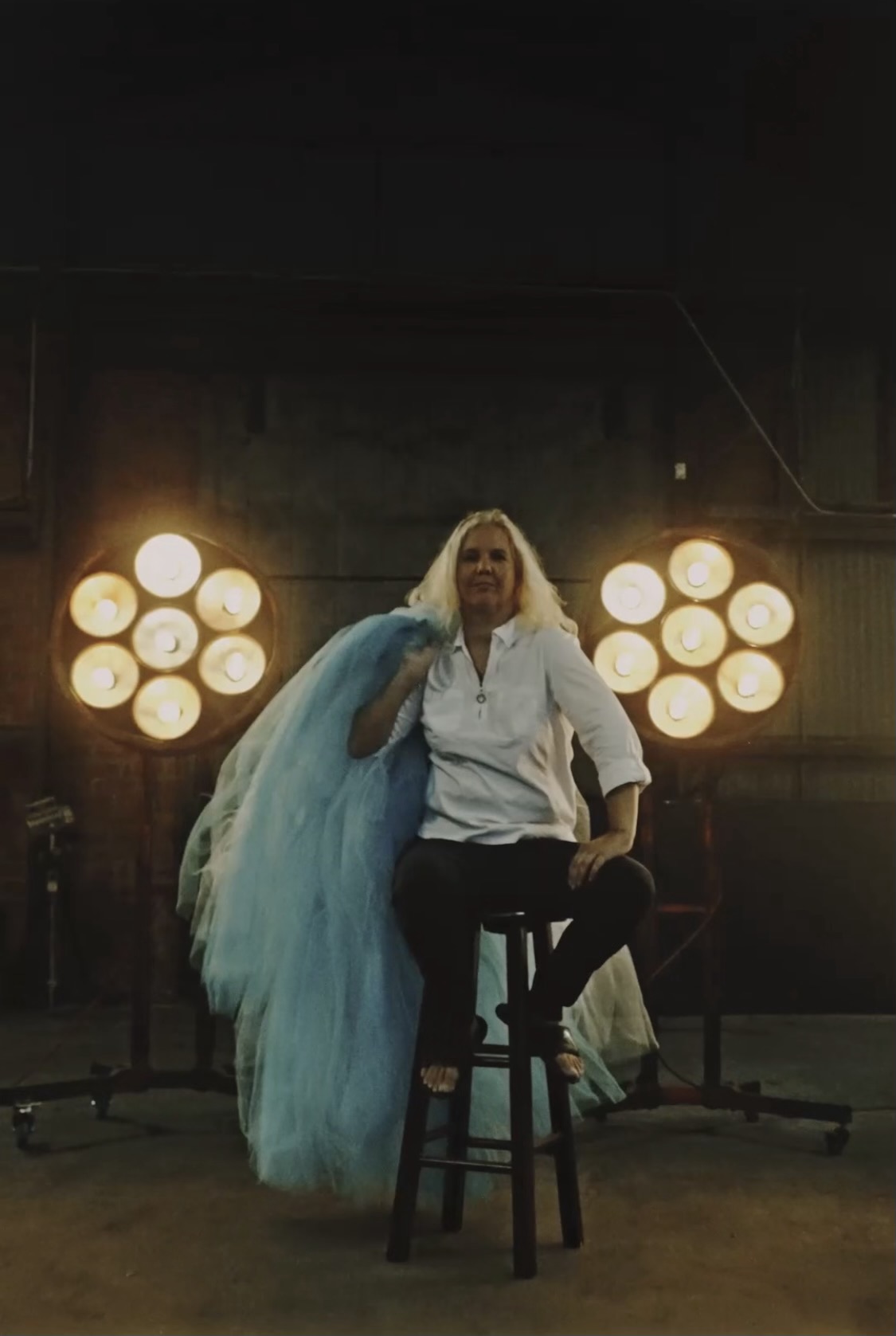 Korinna, ShotBreak’s founder, with one of her flying dresses