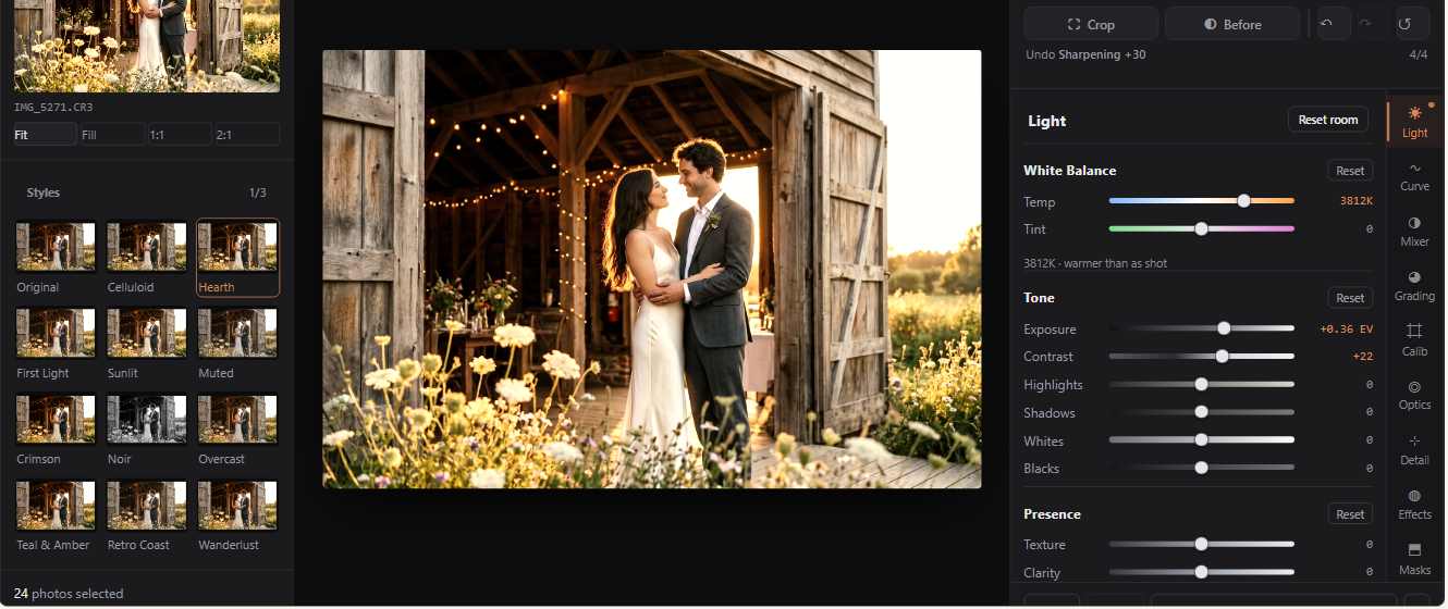 ShotBreak Studio editing a RAW file